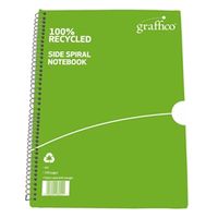 graffico recycled wirebound notebook 100 pages a4 10 pack en08043