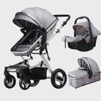 baby stroller 3 in 1 with car seat high land-scape fashion baby carriage pram can sit reclining folding light kid travel troller