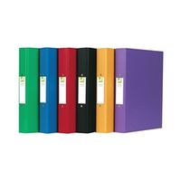 q-connect 25mm 2 ring binder polypropylene a4 assorted 10 pack