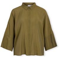 vila blusa aspyn 34 loose shirt - capulet olive para mujer