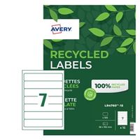 avery recycled ring binder labels 7 per sheet white 105 pack