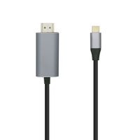 aisens cable usb-c a hdmi machomacho 18m plateadonegro