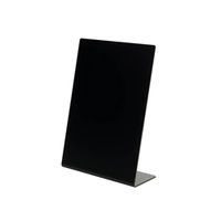 deflecto slanted display sign acrylic a4 portrait black sspa414-2