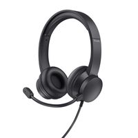 trust hs-201 auriculares usb con microfono negros