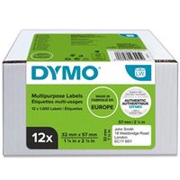 dymo label writer multipurpose label 32x57mm 12 pack