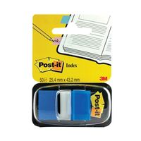 post-it index tab 25mm blue with dispenser 680-2