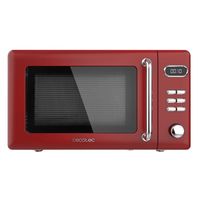 cecotec proclean 5110 retro red microondas digital vintage con grill 20l 700w rojo