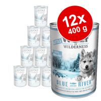 pack ahorro little wolf of wilderness 12 x 400 g - wild hills junior con pato y ternera