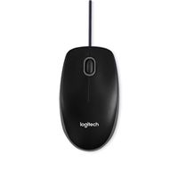 logitech b110 wired optical mouse silent usb black 910-005508