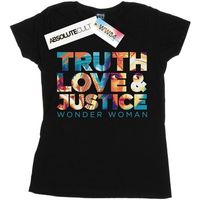 dc comics camiseta manga larga 84 truth love justice para mujer