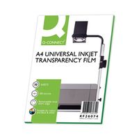 q-connect inkjet over head projector film pack of 50 ref kf26074