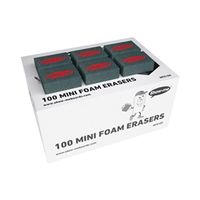 show-me mini foam whiteboard eraser 100 pack mfe100