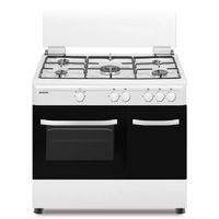 infiniton cc9060elp cocina de gas 5 zonas  horno blanconegro