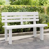 vidaxl banco de jardin polipropileno blanco 110x52x71 cm