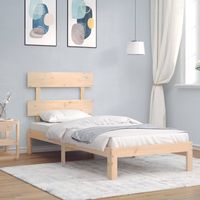 vidaxl estructura de cama sin colchon madera maciza de pino 90x200 cm