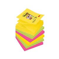 post-it super sticky z-notes  carnival colour collection  76 mm x 76