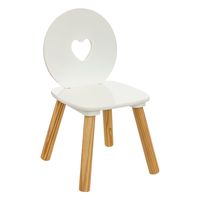 silla de madera blanca maela