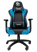 silla gamer talius gecko v2 negra y azul brazos fijos