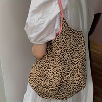 bolso de hombro con estampado de leopardo bolso tote de gran capacidad de moda bolso hobo y2k bolso de compras