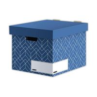 bankers box decor storage box urban slate blue pack of 5 4483701