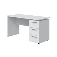 mesa despacho o escritorio con 3 cajones blanco artik