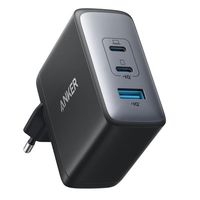 wall charger 100w1a2c blackeu plug