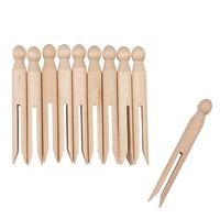 set de 10 pinzas para bolsas de madera de abedul