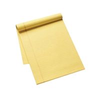 q-connect ruled stitch bound exec pad 50 pages a4 yellow pk 10-kf01387