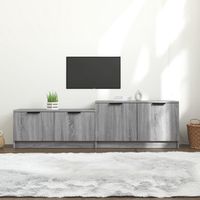 vidaxl mueble de tv madera contrachapada gris sonoma 1585x36x45 cm