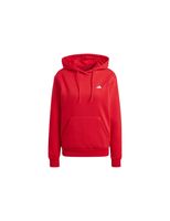 sudadera adidas essentials small logo feel cozy hoodie mujer rojo