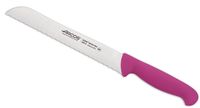 cuchillo panero de acero inoxidable nitrum de 200 mm mango fucsia