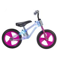 bicicleta infantil sin pedales balance bike azul con luces led 12 pulgadas