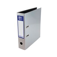 elba lever arch file laminated gloss finish 70mm capacity a4 silver