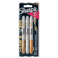 sharpie metallic permanent marker pen fine assorted 3 pack 1849114