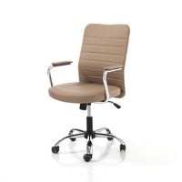 silla de oficina en polipiel marron cm a92102xl56xp66