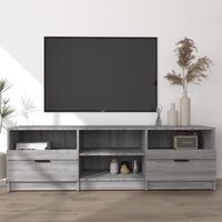 vidaxl mueble de tv madera contrachapada gris sonoma 150x335x45 cm