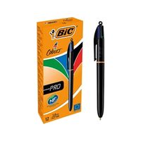 bic 4-colour pro ball pen 10mm tip 07mm line blue black - 902129