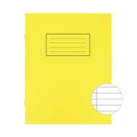 silvine exercise book 229 x 178mm ruled with margin yellow 10 pack