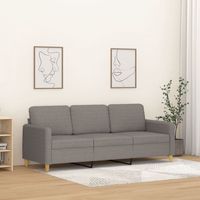 vidaxl sofa de 3 plazas de tela gris taupe 180 cm