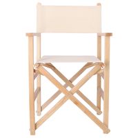 silla de madera y lona crudo 51x46x86 cm