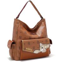 nikky by nicole lee bolso de mano hobo nikky finds meow marron para mujer