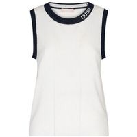 liu jo blusa top blanco acanalado para mujer