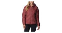 chaqueta con capucha columbia powder lite burdeos para mujer