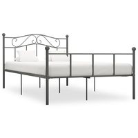 vidaxl estructura de cama sin colchon metal gris 140x200 cm