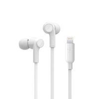 belkin rockstar auriculares lightning blancos