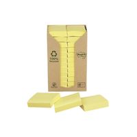 post-it recycled notes 38x51mm 100 sheets canary yellow pack of 24