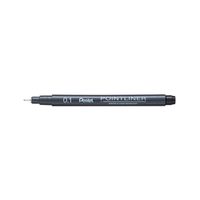 pentel pointliner pigment liner 01mm black pack of 12 s20p-1a