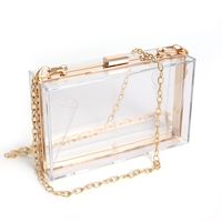 bolso de mano transparente de acrilico para mujeres con correa de cadena desmontable bolso de noche tipo clutch para bodas fiestas y banquetes