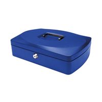 q-connect cash box 12 inch blue ref kf02625