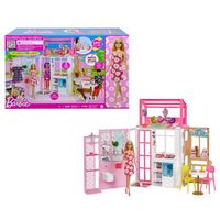 mattel barbie casa de 2 pisos amueblada para munecas